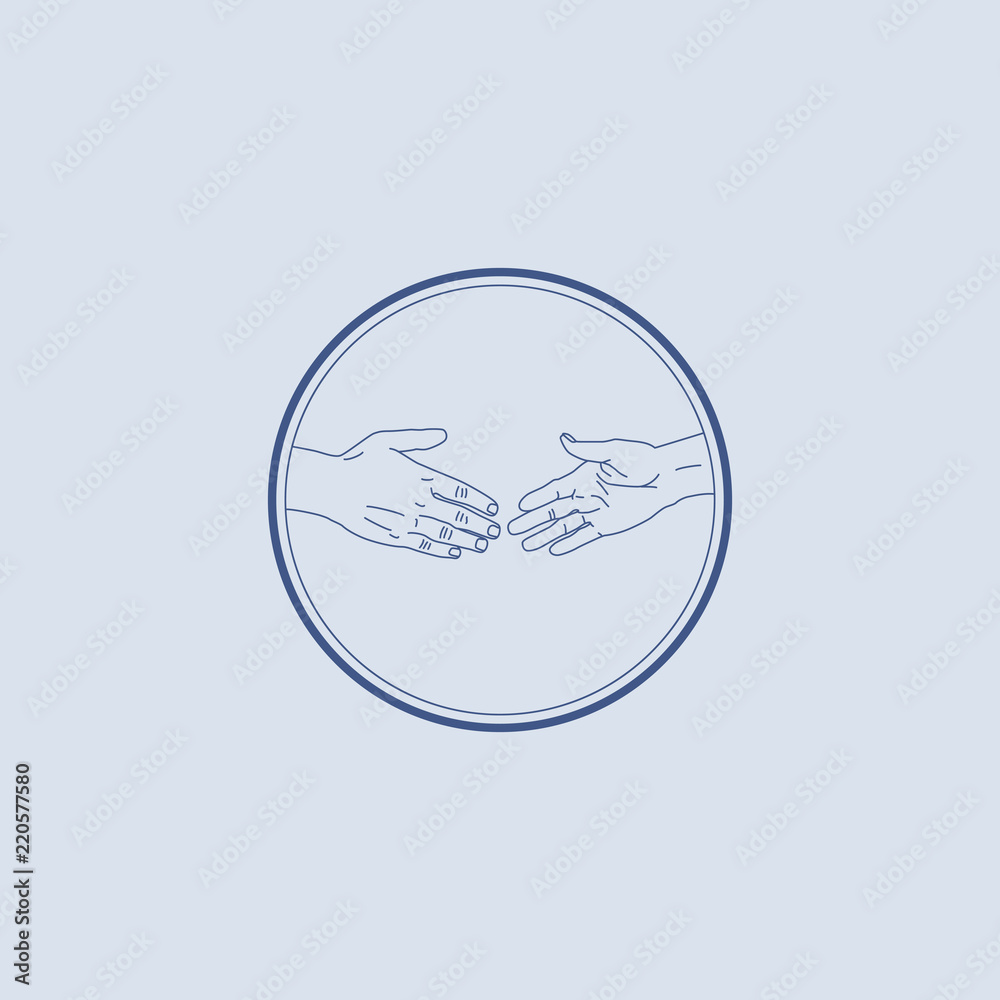 illustration of a greeting handshake illustration of a greeting handshake