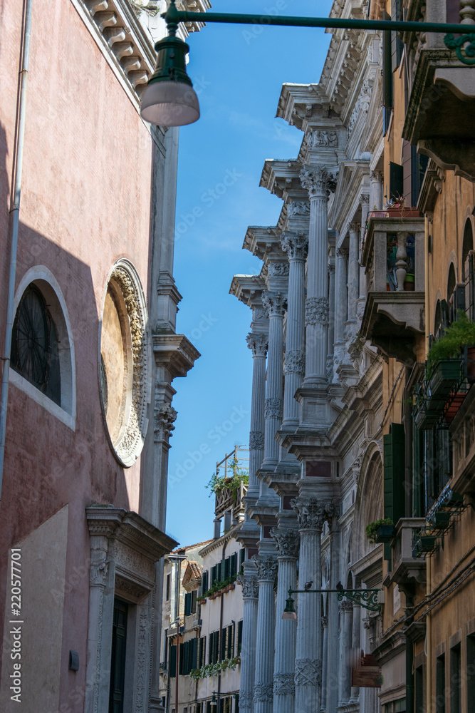 View of a venetian street and architecture 