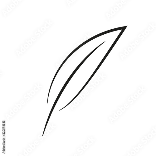 Feather icon – stock vector