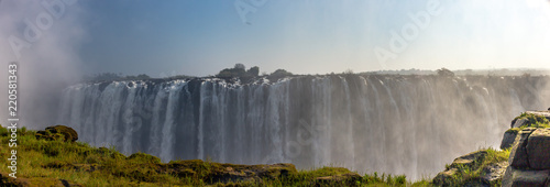 Panorama of the incredible Victoria Falls, mosi oa tunya 