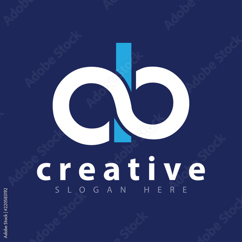 db initial letter logo icon vector template