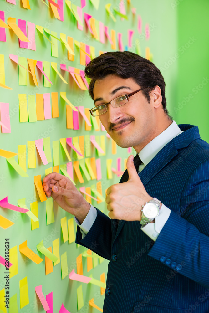 Businessman with many business priorities Businessman with many business priorities