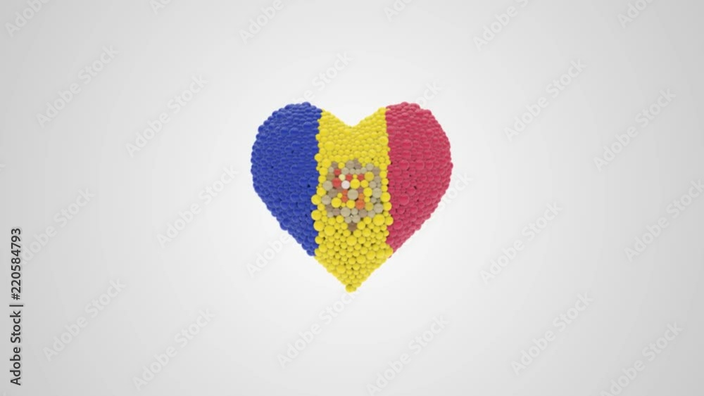 Andorra National Day. September 8. Heart animation with alpha. Andorra National Day. September 8. Heart animation with alpha.