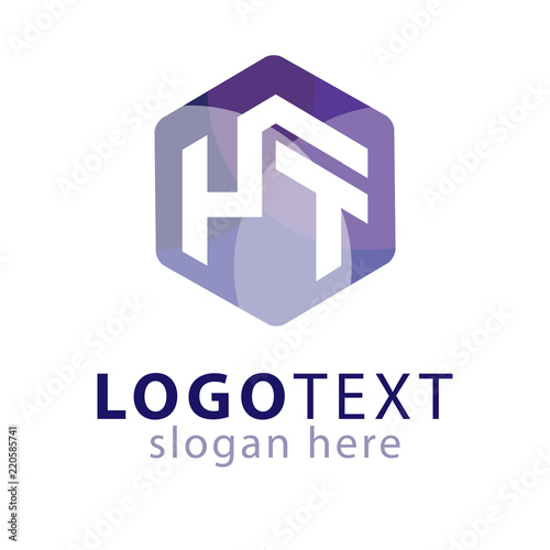 YT Initial letter hexagonal logo vector