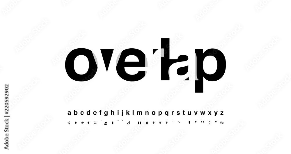 modern alphabet font overlap style. calligraphy designs for logo, Poster, Invitation, etc. Typography font lowercase. vector illustrator
