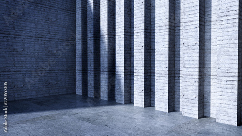 3d rendering of concrete wall