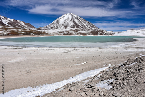 View of Laguna Verde and the Licancabur Volcano, Reserva Eduardo Avaroa, Sud Lipez province, Bolivia photo