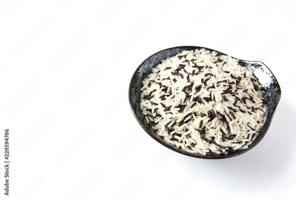Mixed rice on plate Mixed rice on plate