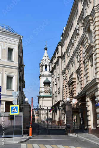 Russia. Nikolsky lane in Moscow in summer photo