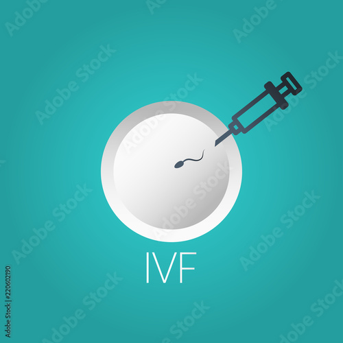In Vitro Fertilization logo, IVF logo icon, Newborn baby, IVF concept Vector illustration