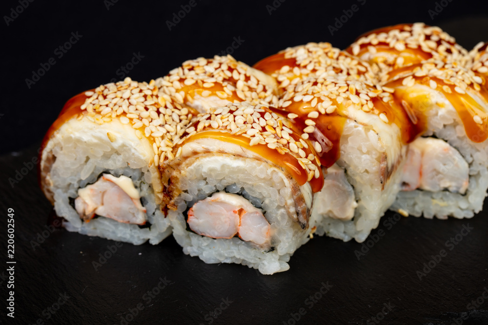 Japanese roll with eel Japanese roll with eel