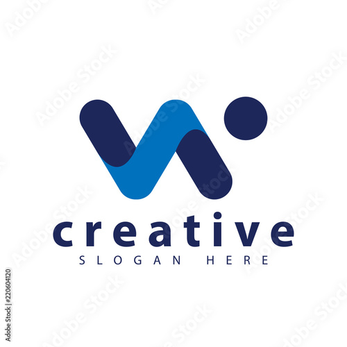 W letter logo icon vector template