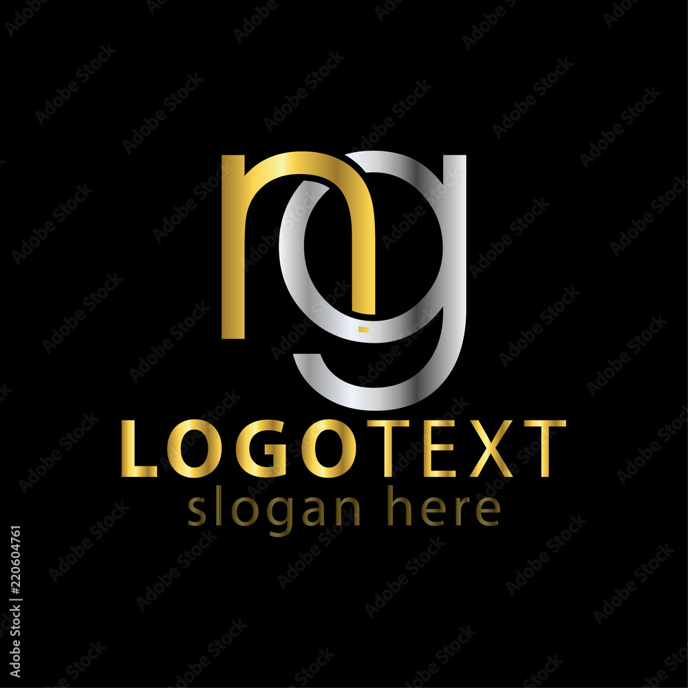 ng initial letter logo icon vector template ng initial letter logo icon vector template