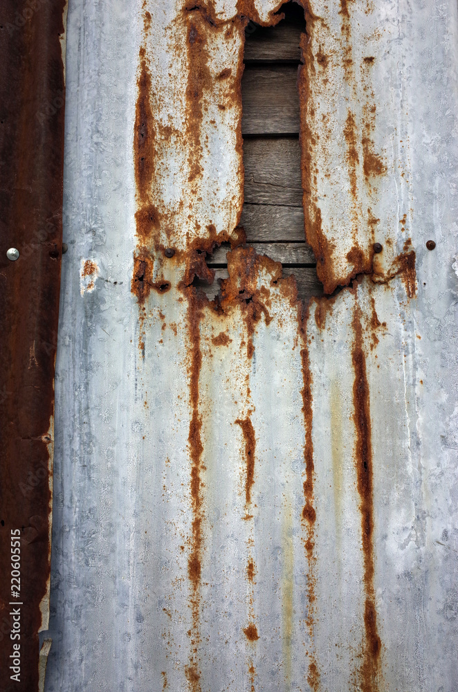 close up Rusted galvanized iron plate close up Rusted galvanized iron plate