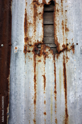 close up Rusted galvanized iron plate
