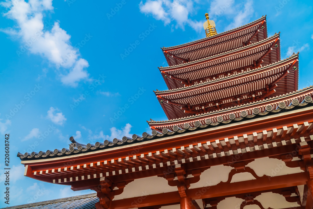 Beautiful architecture building sensoji temple is the famous place for visit in asakusa area Beautiful architecture building sensoji temple is the famous place for visit in asakusa area