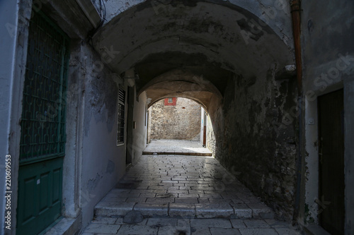 Narrow streets of   ibenik  Croatia 