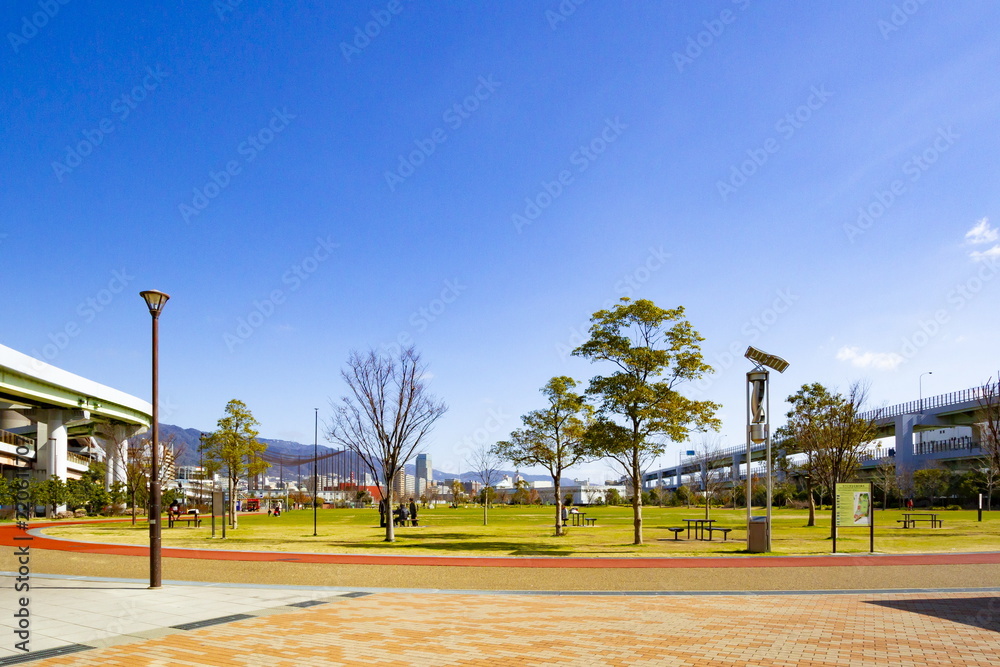 Naklejka premium 神戸震災復興記念公園(みなとのもり公園)、神戸市中央区にて