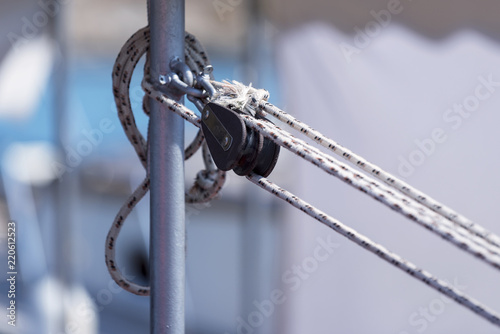 Pulley with ropes