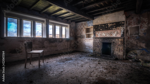 Old ruined abandoned house with a haunting atmosphere © Alexander