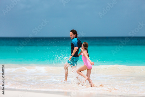 Father and daughter at beach © BlueOrange Studio