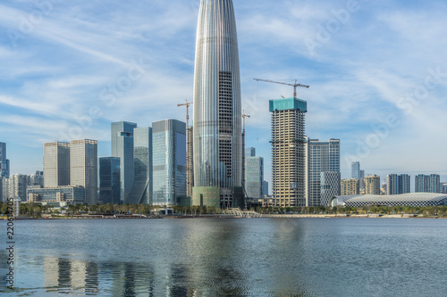 panoramic city skyline in shenzhen china