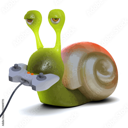 Vector 3d Gamer snail