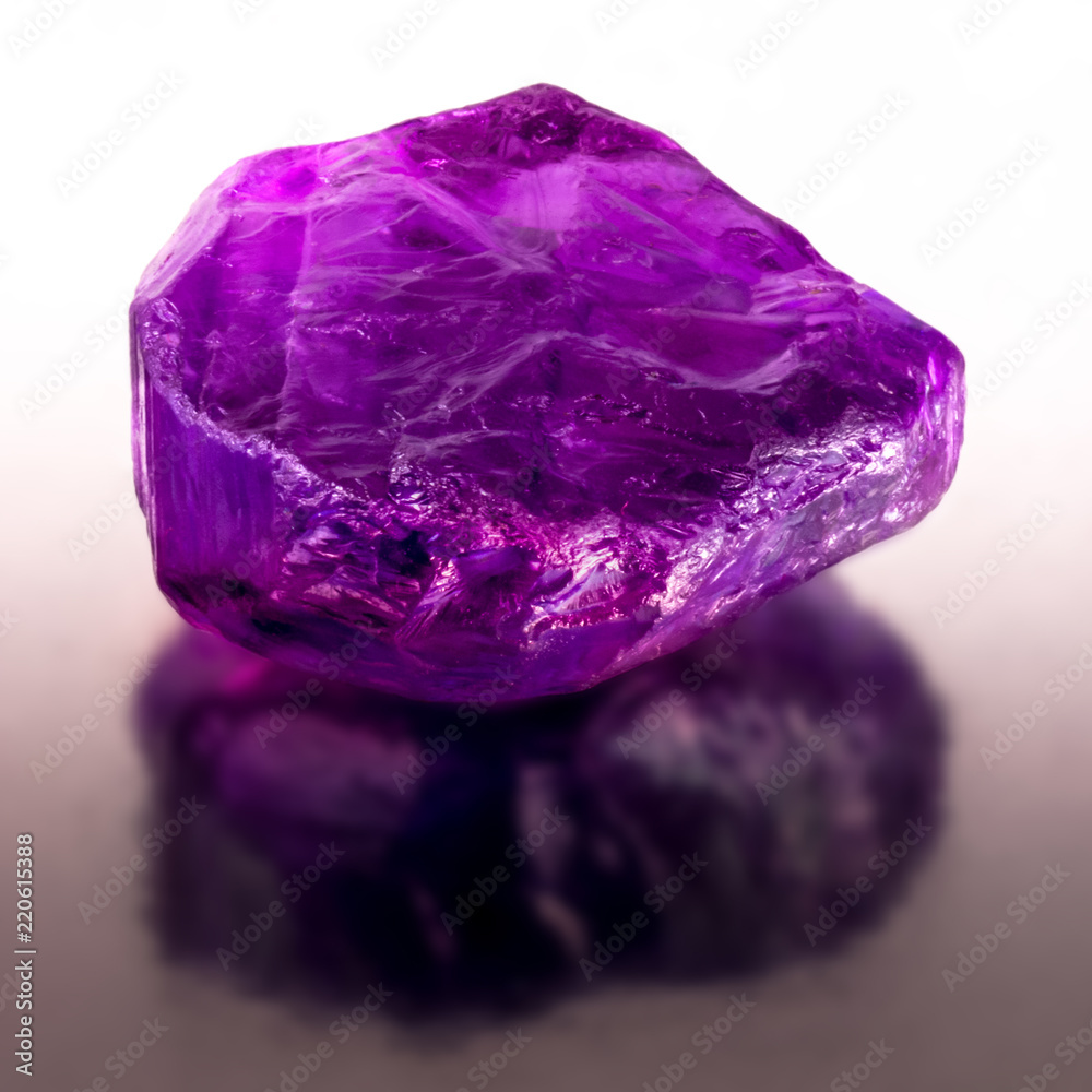 Amethyst with reflection