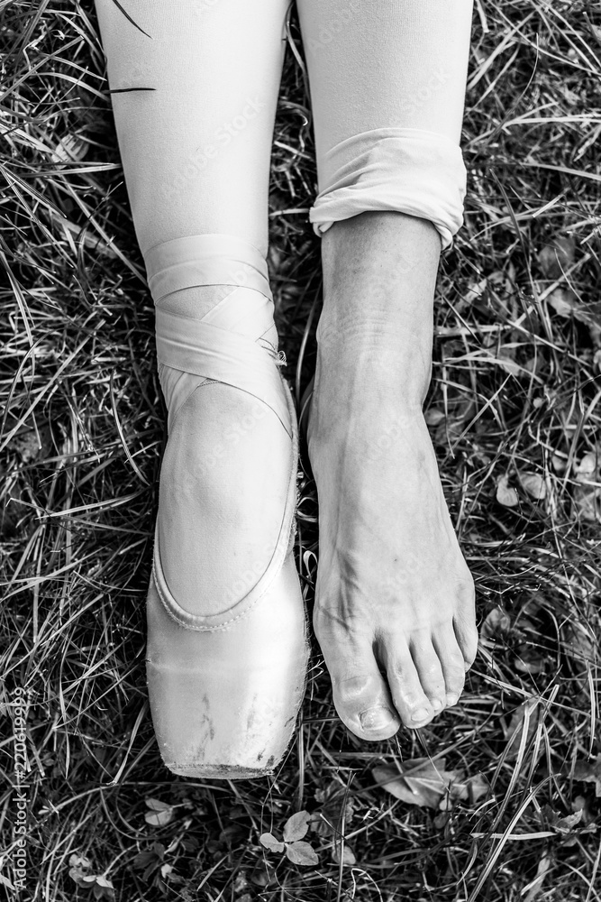 Price of famous. Legs of ballerina. Focus on the leg. close-up of a  ballerina feet in pointe Stock Photo | Adobe Stock