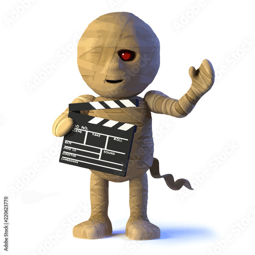 Vector 3d Egyptian mummy monster makes a movie