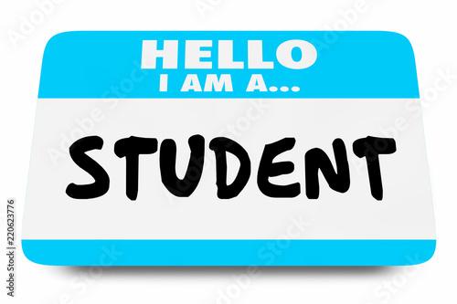 Student Class Learner Education Name Tag 3d Illustration