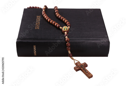 Holy Bible and cross