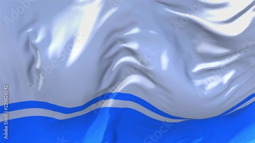 148. Altai Republic Flag Waving in Wind Slow Motion Animation . 4K Realistic Fabric Texture Flag Smooth Blowing on a windy day Continuous Seamless Loop Background. photo