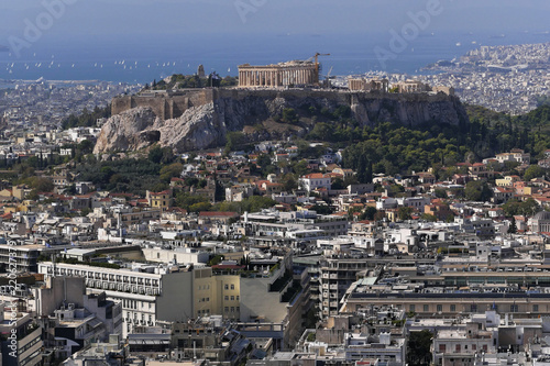 Fototapeta Naklejka Na Ścianę i Meble -  Greece, Athens cityscape with Parthenon on Acropolis hill