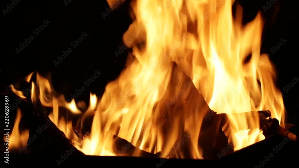 Beautiful close-up fire