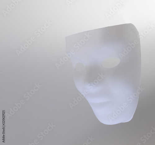White mask with copy space