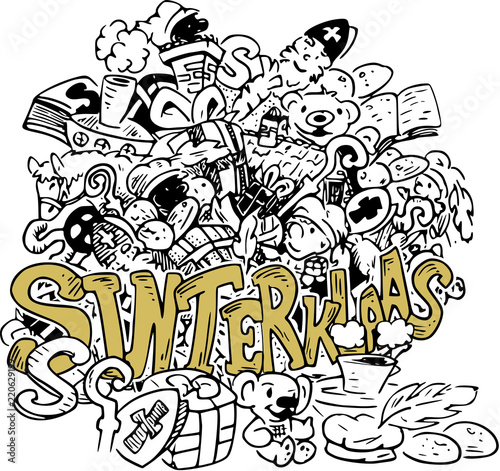 Sinterklaas cartoon illustratie