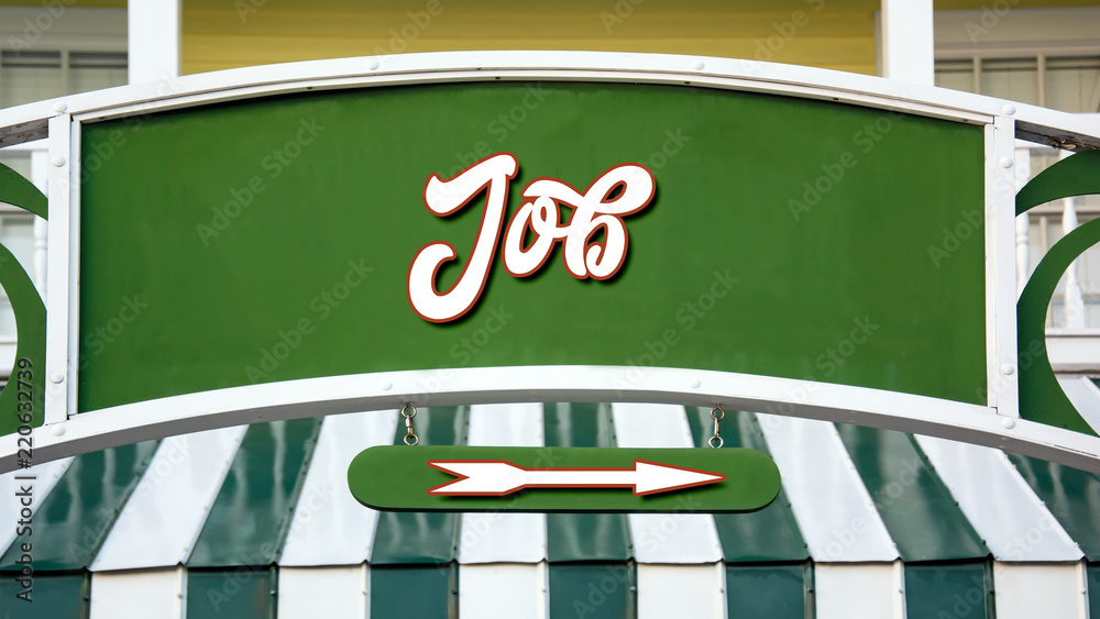 Obraz premium Schild 333 - Job