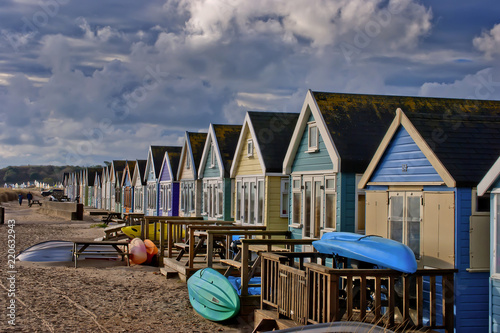 Beach huts Hengistbury Head Dorset photo