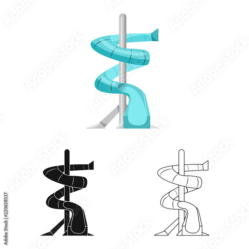 Vector illustration of pool and swimming sign. Set of pool and activity stock vector illustration.