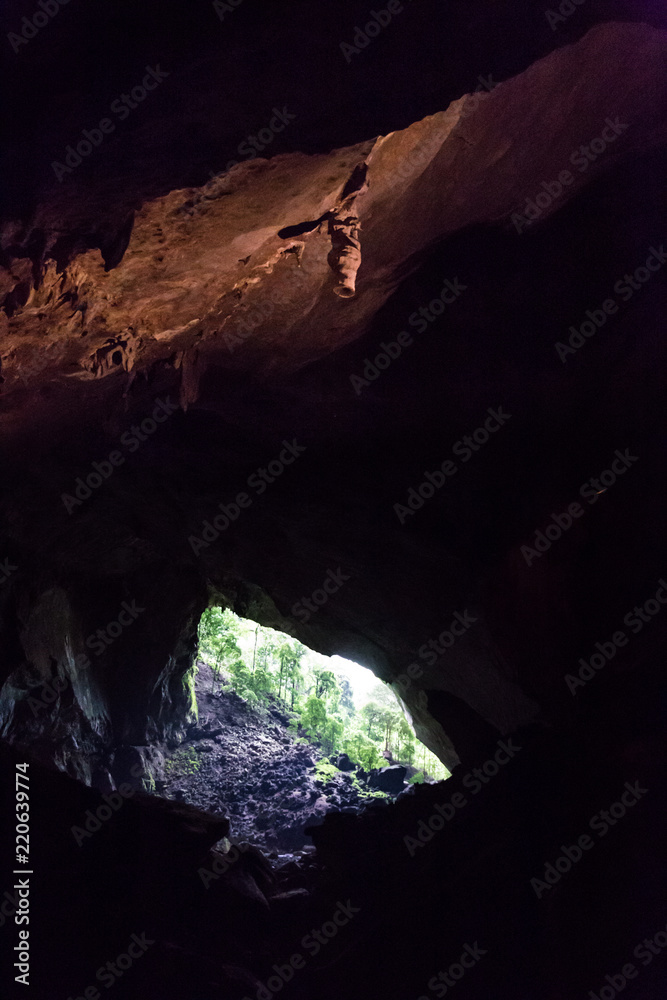 Ceiling spouts known as Adam and Eve at Deer Cave.