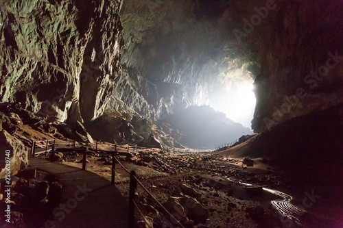 Large chamber within Deer Cave of Mulu National Park, Sarawak photo