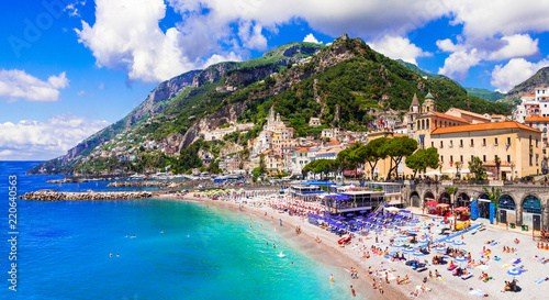 Scenic Amafi coast. Italian summer holidays. Campania, Italy © Freesurf