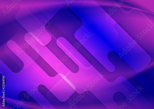Blue violet wavy geometric abstract background