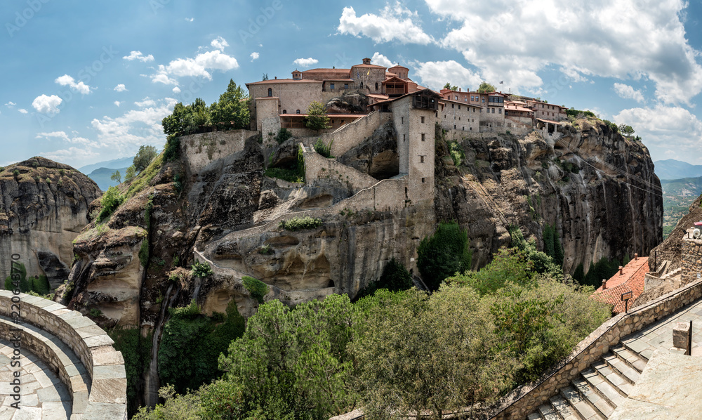Fototapeta premium Meteors or Meteora Monastery of Great Meteoron, Thessaly, Greece