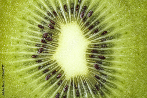 cut kiwi closeup