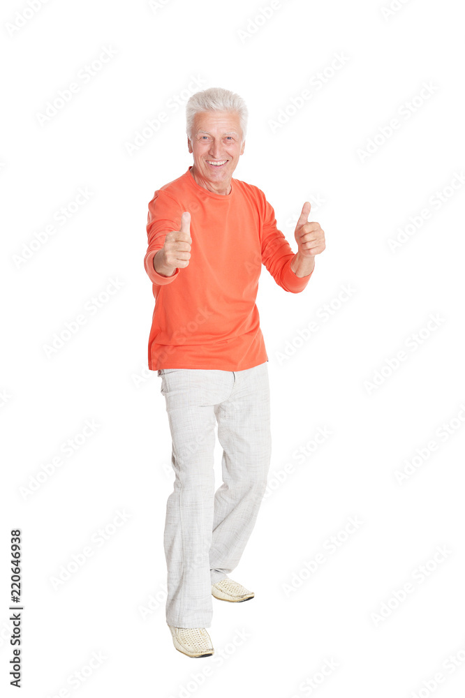 Portrait of a happy senior man in shirt Portrait of a happy senior man in shirt