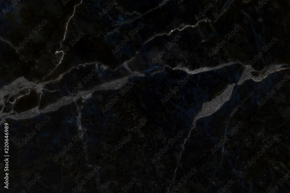 Fototapeta Black marble natural pattern for background, abstract black and white