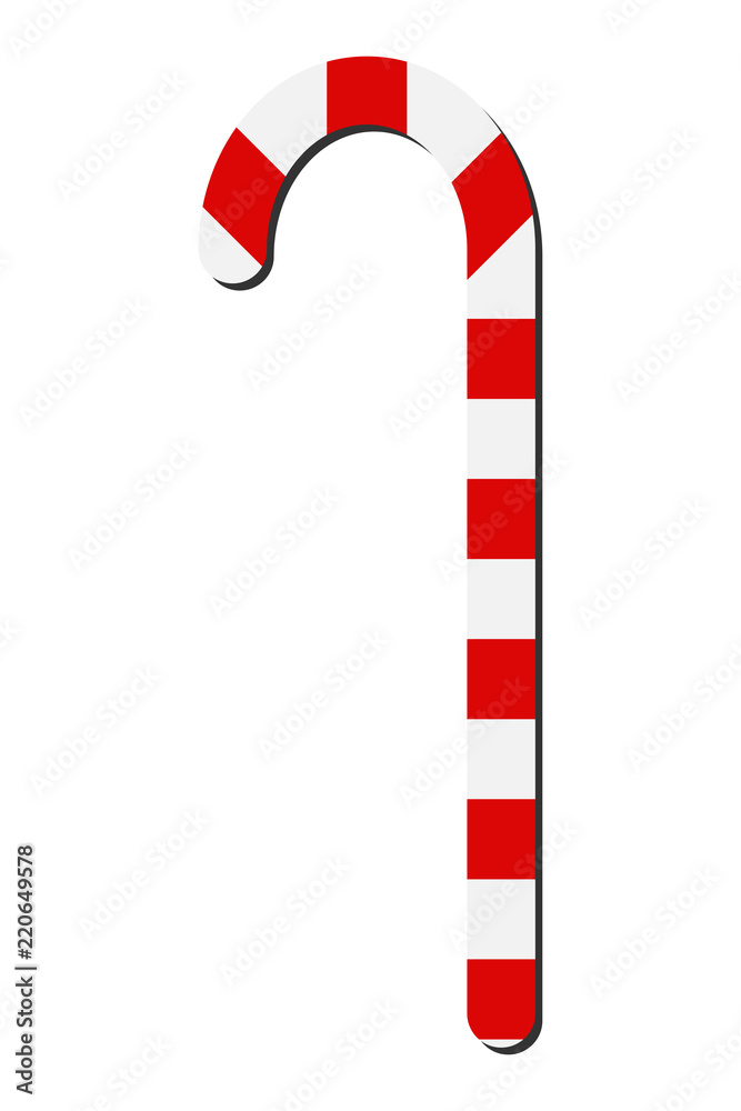 Bastón de caramelo de navidad. ilustración de Stock | Adobe Stock