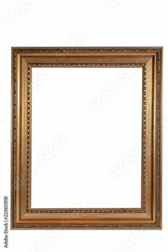 wooden old frames for decoration painting isolated on white background